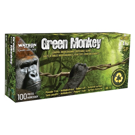 Green Monkey 4Mil Biodegradable Green 9.5-in., M, 50PK